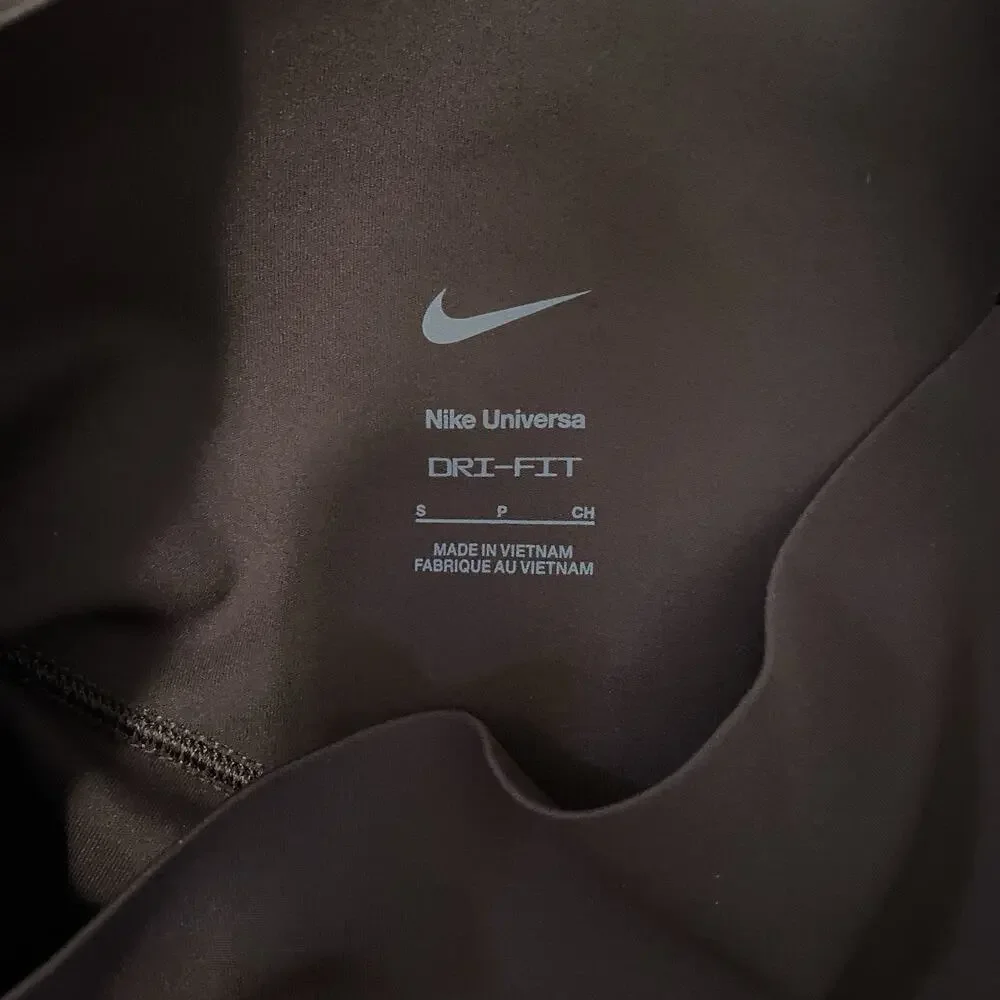 Nike Universal High Waist Brown Skinny Leggings Pockets Small Athletic Active